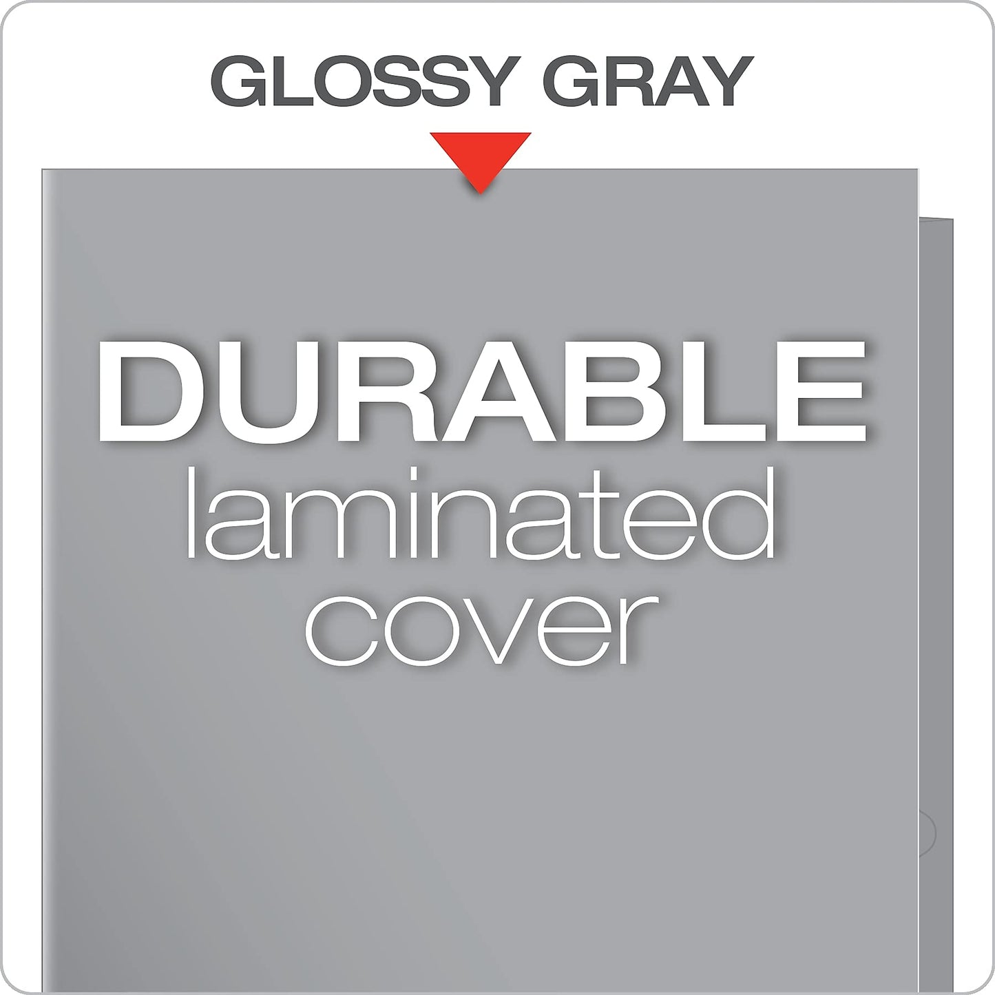 Oxford Laminated Twin-Pocket Folders, Letter Size, Gray, Holds 100 Sheets, Box of 25 (51705EE)