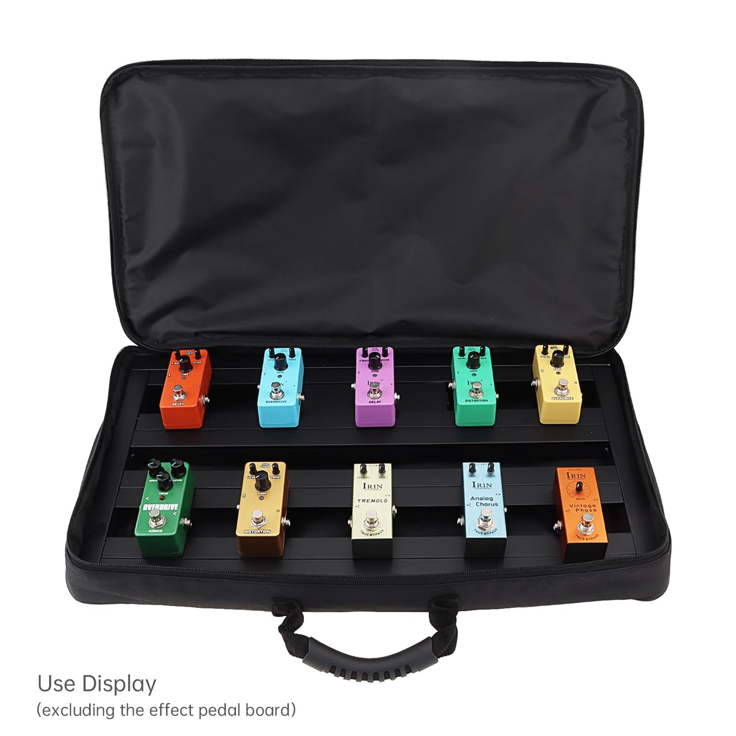 Guitar Effects Pedal Board Carry Bag, Guitar Portable Gig Bag Effects Pedal Case for Micro Controllers, Keyboards, and Multi-Effects Pedals, Carrying Bag Large Capacity Pocket Ideal for Guitar Lover