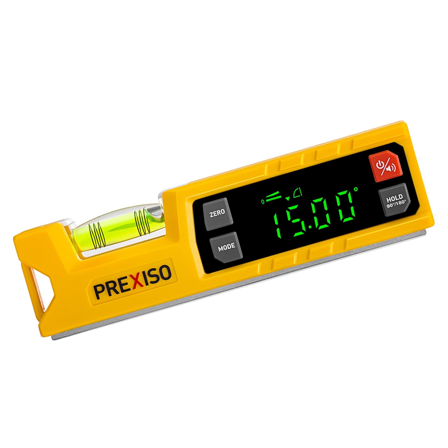 PREXISO Magnetic Digital Level & Protractor, 7 inch Angle Finder 0-90° & 0-180° Range, Electronic Bubble Inclinometer with Magnetic V-Groove & Audio Indicator for Woodwork, Home Drainage Leveling