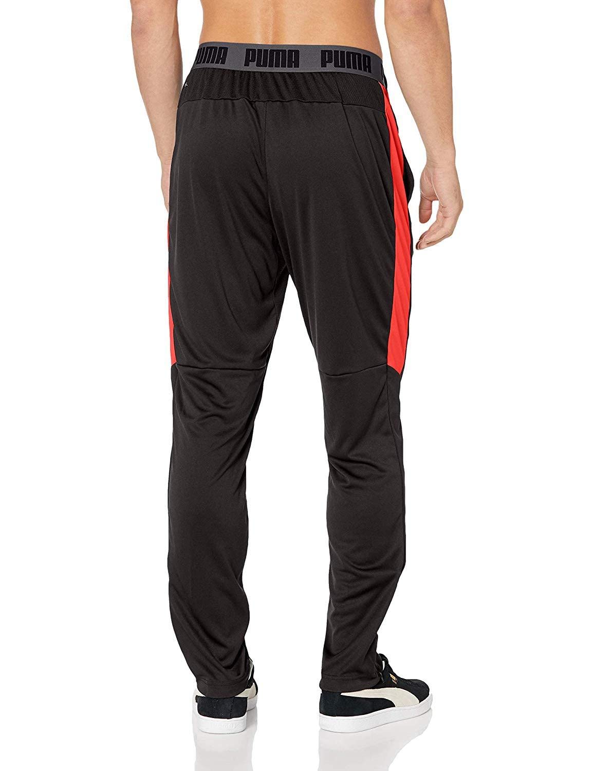 PUMA Men's Speed Pants, Black/Red, XX-Large