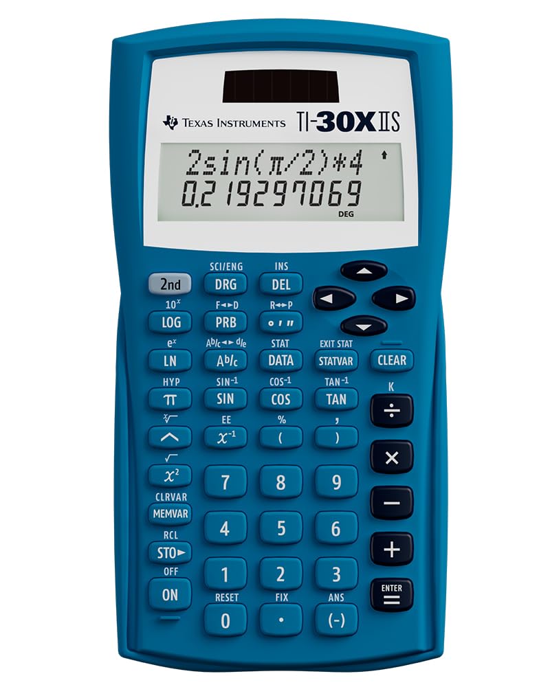 Texas Instruments Fundamental, Two-Line Scientific Calculator, Blue (30XIIS/TBL/1L1/BA)