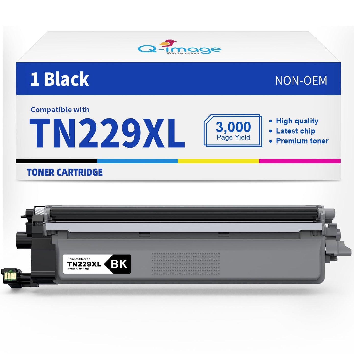 TN229XL TN229 Toner Cartridge Replacement for Brother TN229 XL TN-229XL Toner Work for Brother HL-L3220CW HL-L3280CDW HL-L3295CDW HL-L3300CDW MFC-L3720CDW HL-L8245CDW MFC-L8395CD Printers（1*Black）