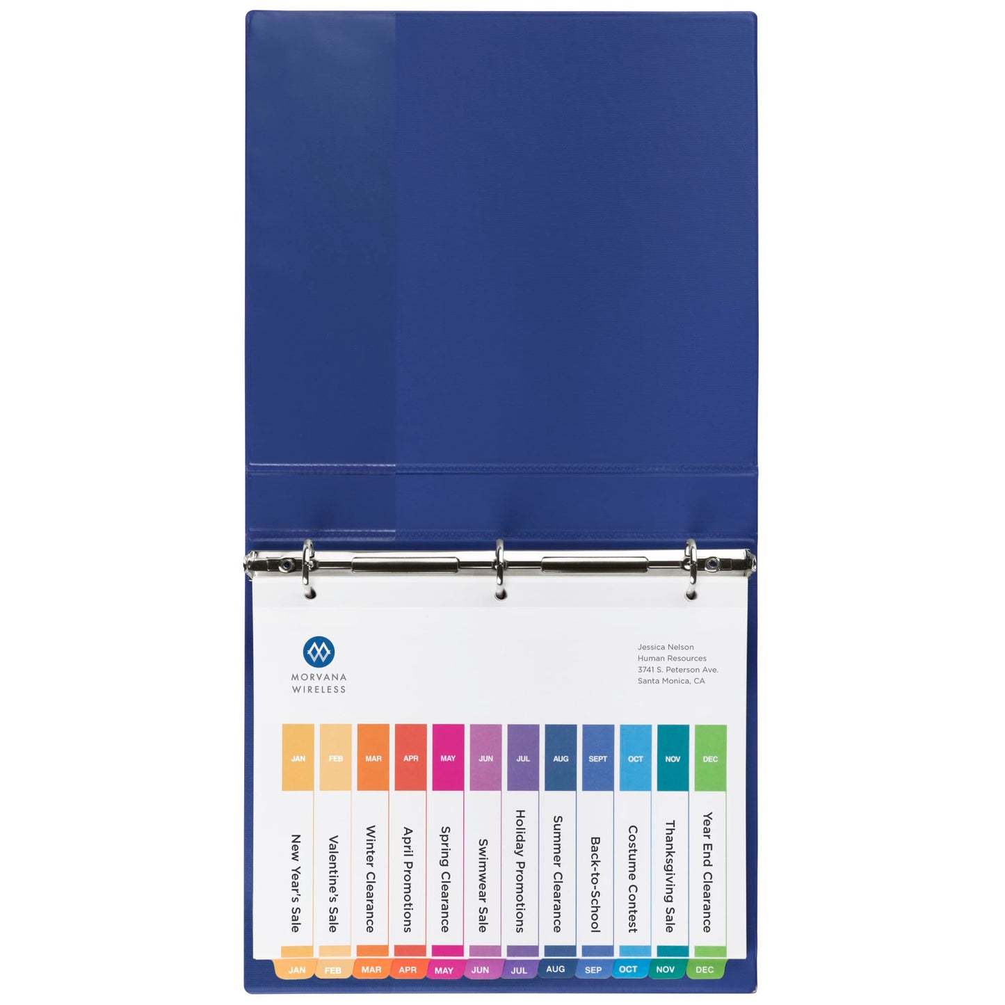 Avery Ready Index Table of Content Monthly Dividers for Laser/Inkjet Printers, Jan-Dec, 12-Tab, Multi-Colour, 6 Set, (11830)