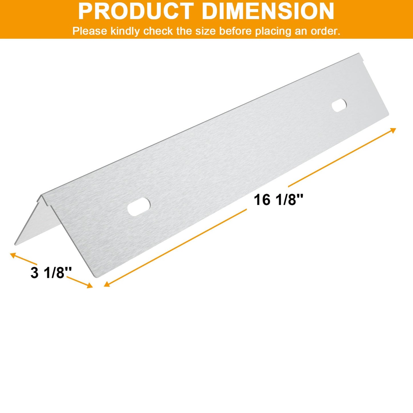 Stainless Steel Heat Plates Replacement Parts for Napoleon,BBQ Accessories for Napoleon Rogue and Prestige 500 Grills(4 Pack)