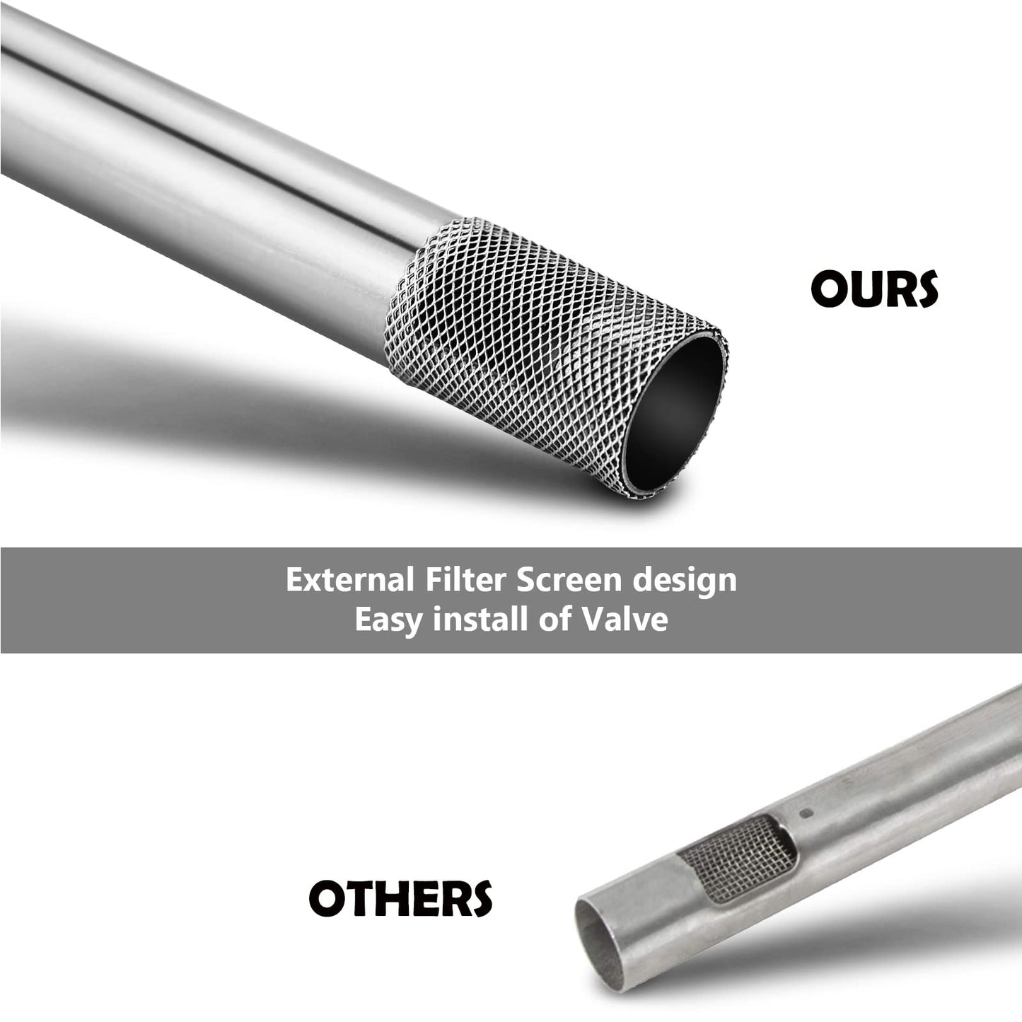Uniflasy 41862 Grill Burner Tube for Weber Q200 Q220 Q2000 Q2200 Gas Grill, Stainless Steel Grill Burner Replacement Part for Weber 69956, 20.5 inch