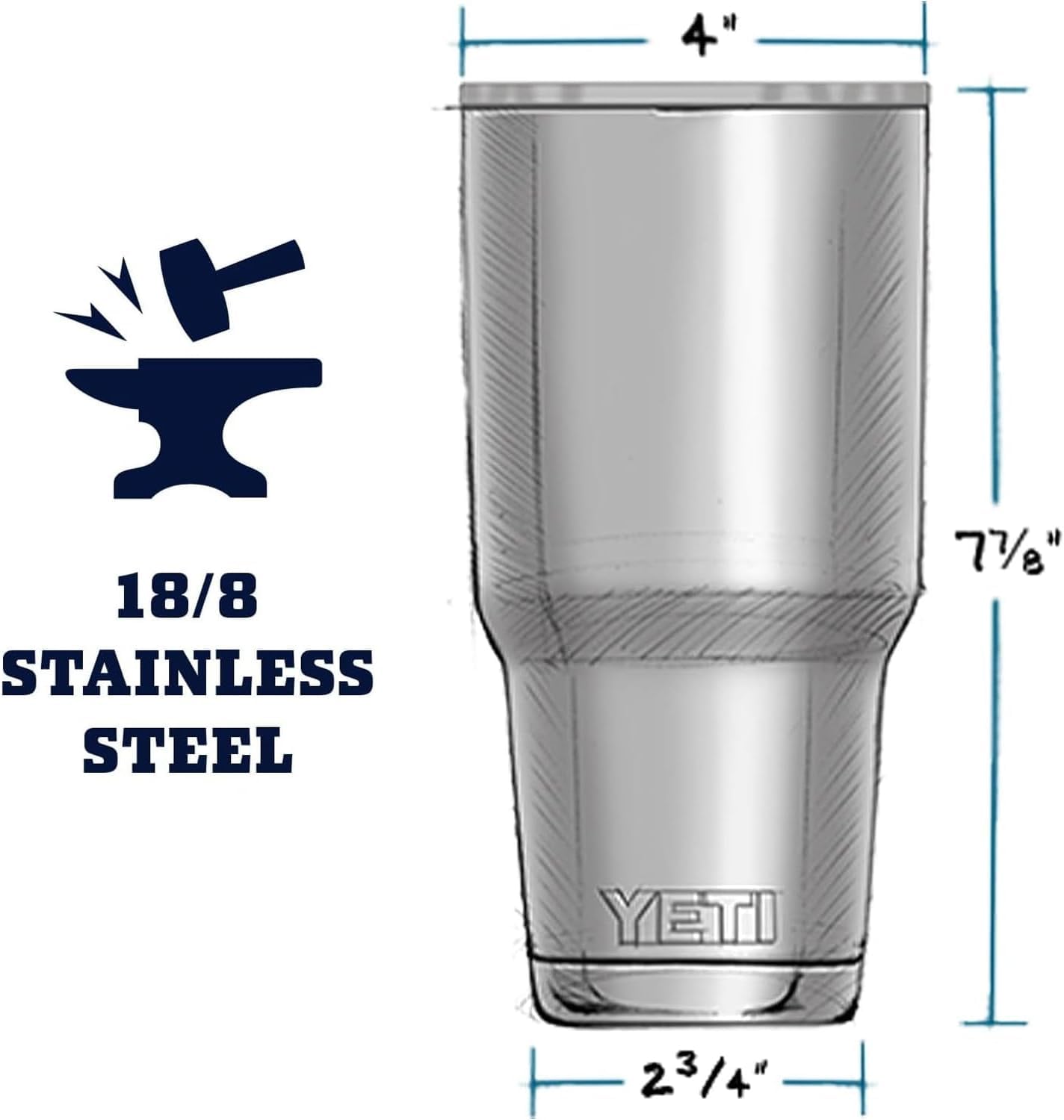 YETI Rambler 30 oz Stainless Steel Vacuum Insulated Tumbler w/MagSlider Lid, Seafoam