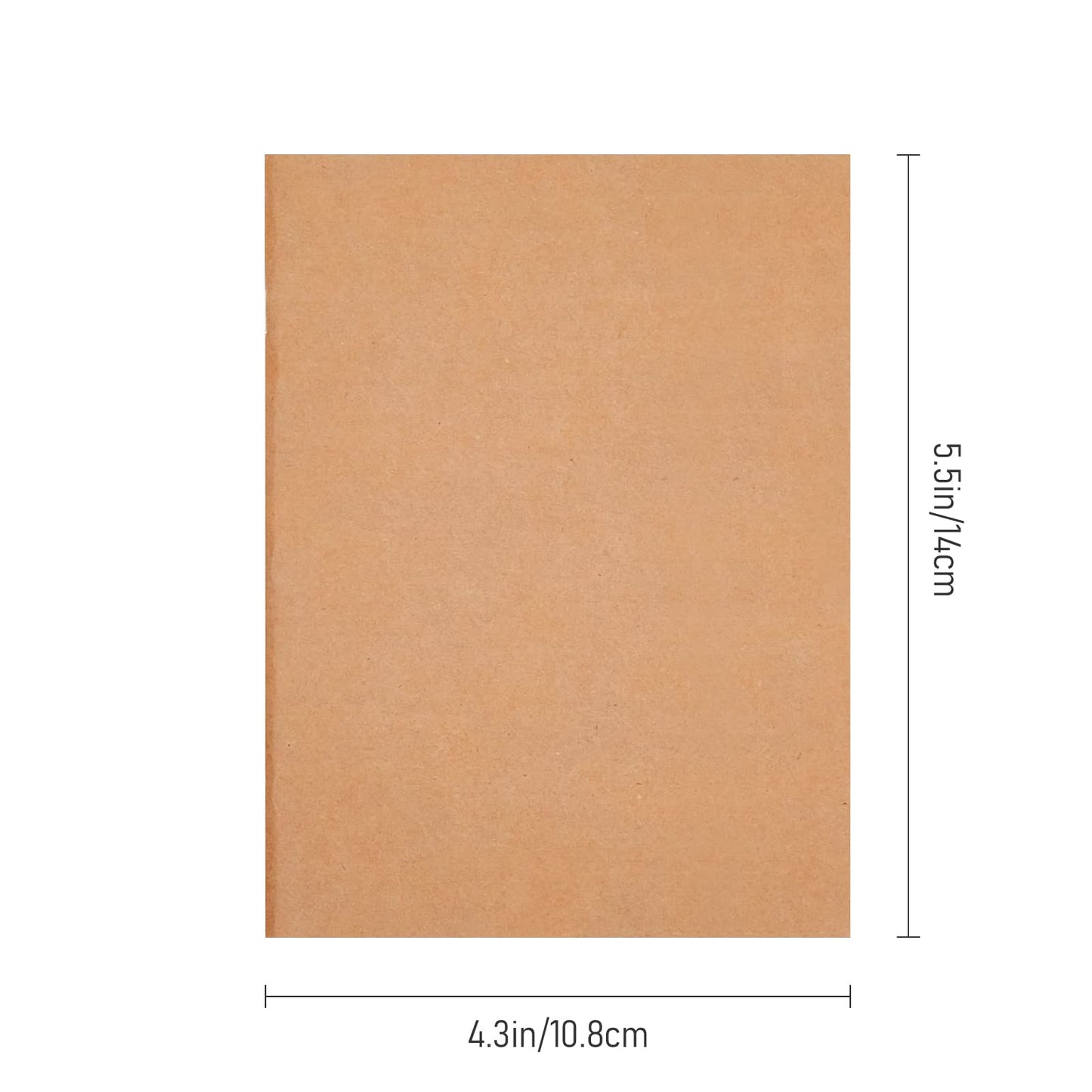 48 Pack 4.25 x 5.5 In Blank Unlined Notebook Bulk Set, Small Kraft Paper Journals with 18 Sheets for Kids, Drawing, Sketchbook, Office Supplies