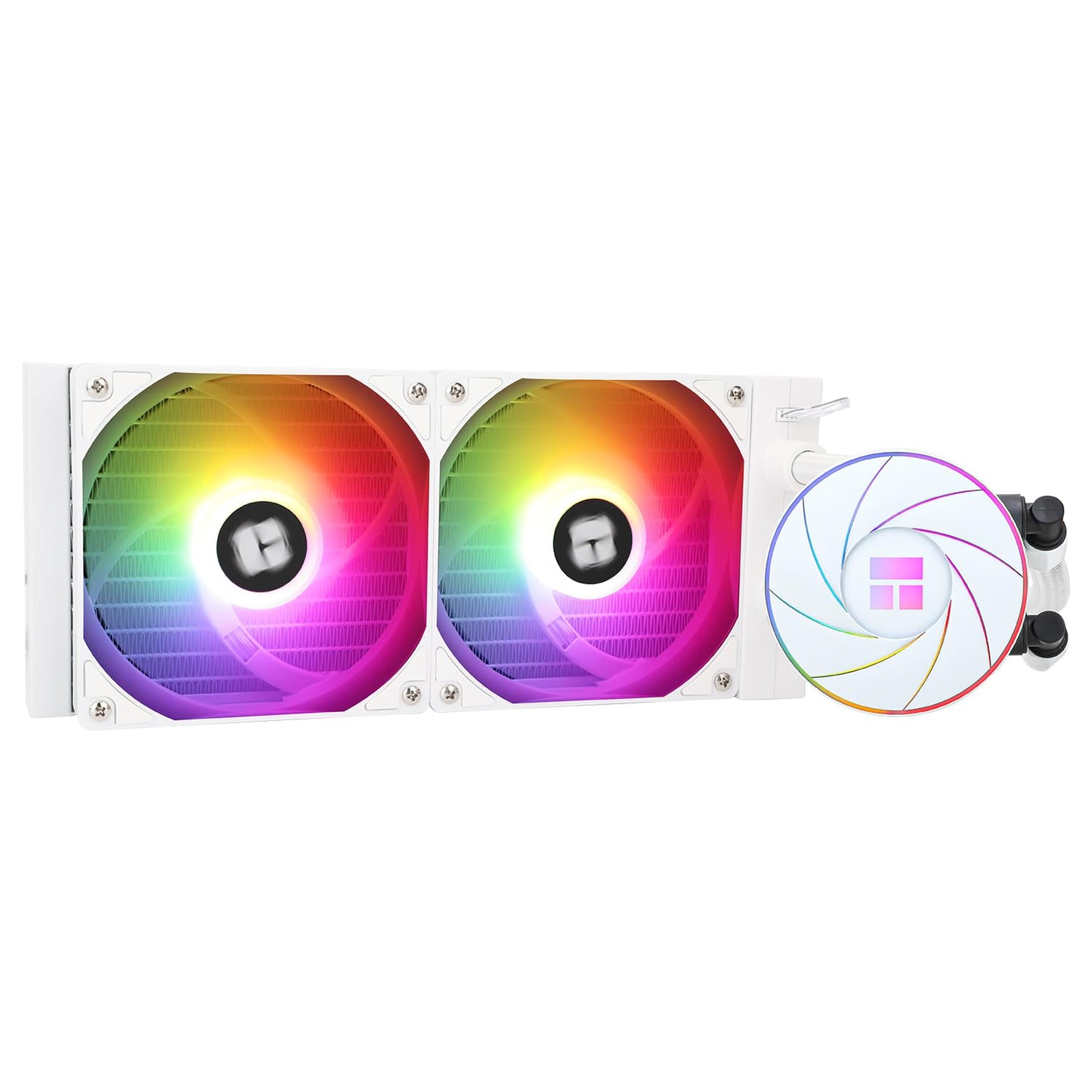 Thermalright Aqua Elite 240 White ARGB V4 CPU Aio Cooler, 240 CPU Liquid Cooling, Pump Head Speed up to 6400RPM,for AM4/AM5,Intel LGA1851/1150/1151/1200/2011/1700,High Performance Radiator(White)