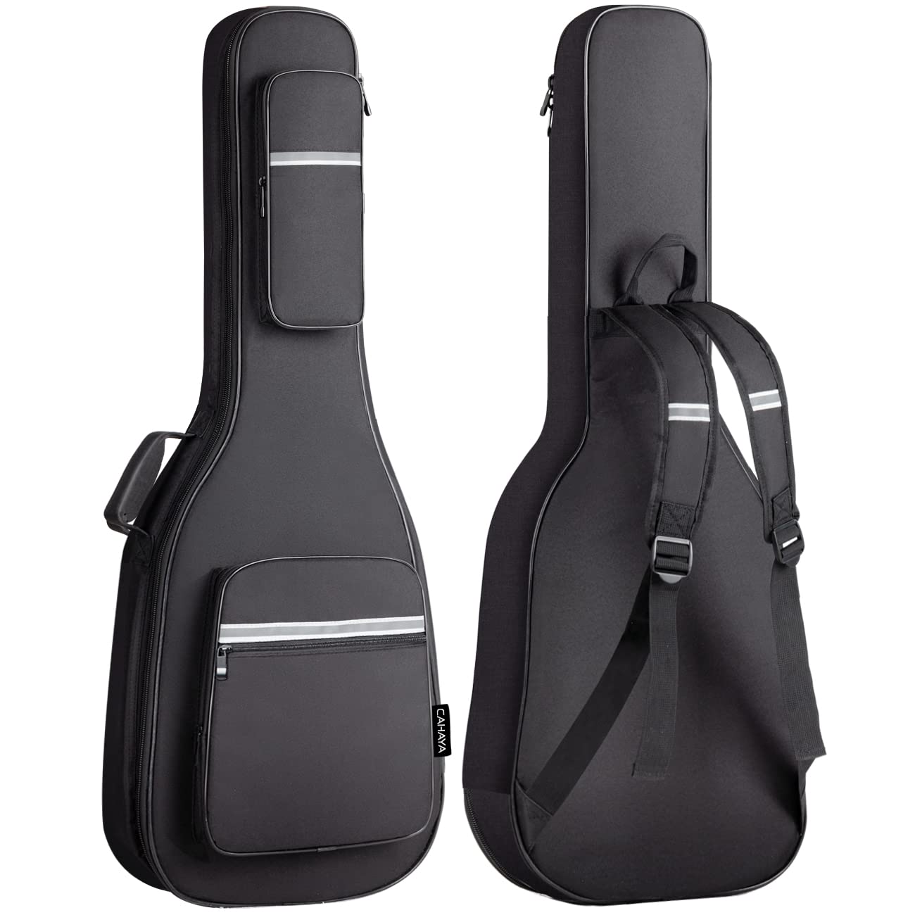 CAHAYA Electric Guitar Bag Premium Padded Gig Bag Soft Case 0.5inch Thick Padding with Reflective Bands CY0201