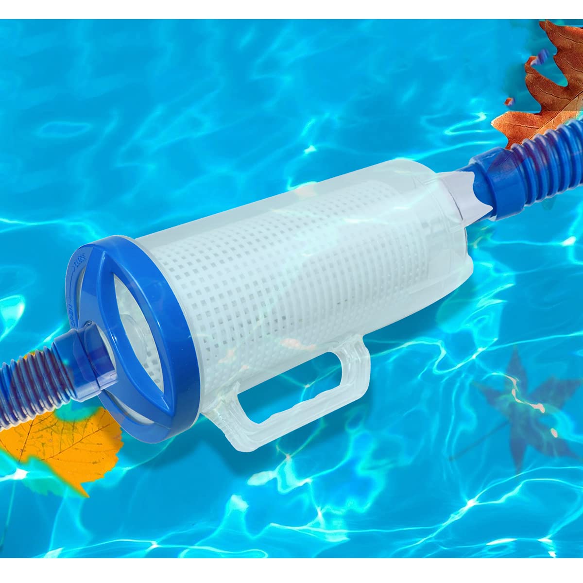 BeadChica Large Pool Leaf Canister Catcher, in-line Pool Filter Canister Compatible with Hayward Pool Vacuum Cleaner,with Mesh Basket for Suction Automatic & Manual Pool Cleaners