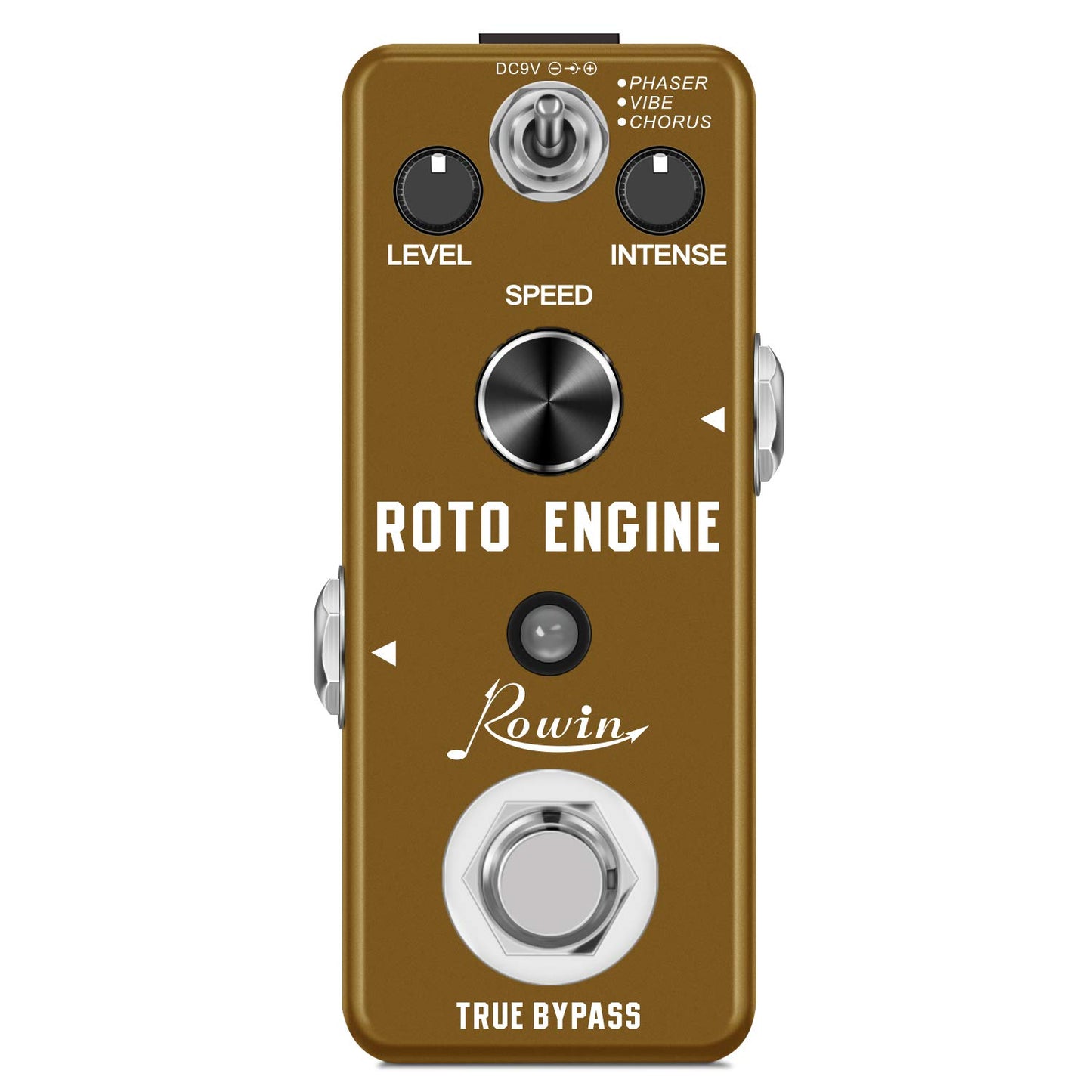 Rowin ROTO ENGINE Rotary Speaker Simulator Effect Pedal Mini Digital Guitar Effects Pedal Phaser/Vibe/Chorus 3 models with Storage of Timbre Sound Pedal True Bypass Full Metal Shell LEF-3801