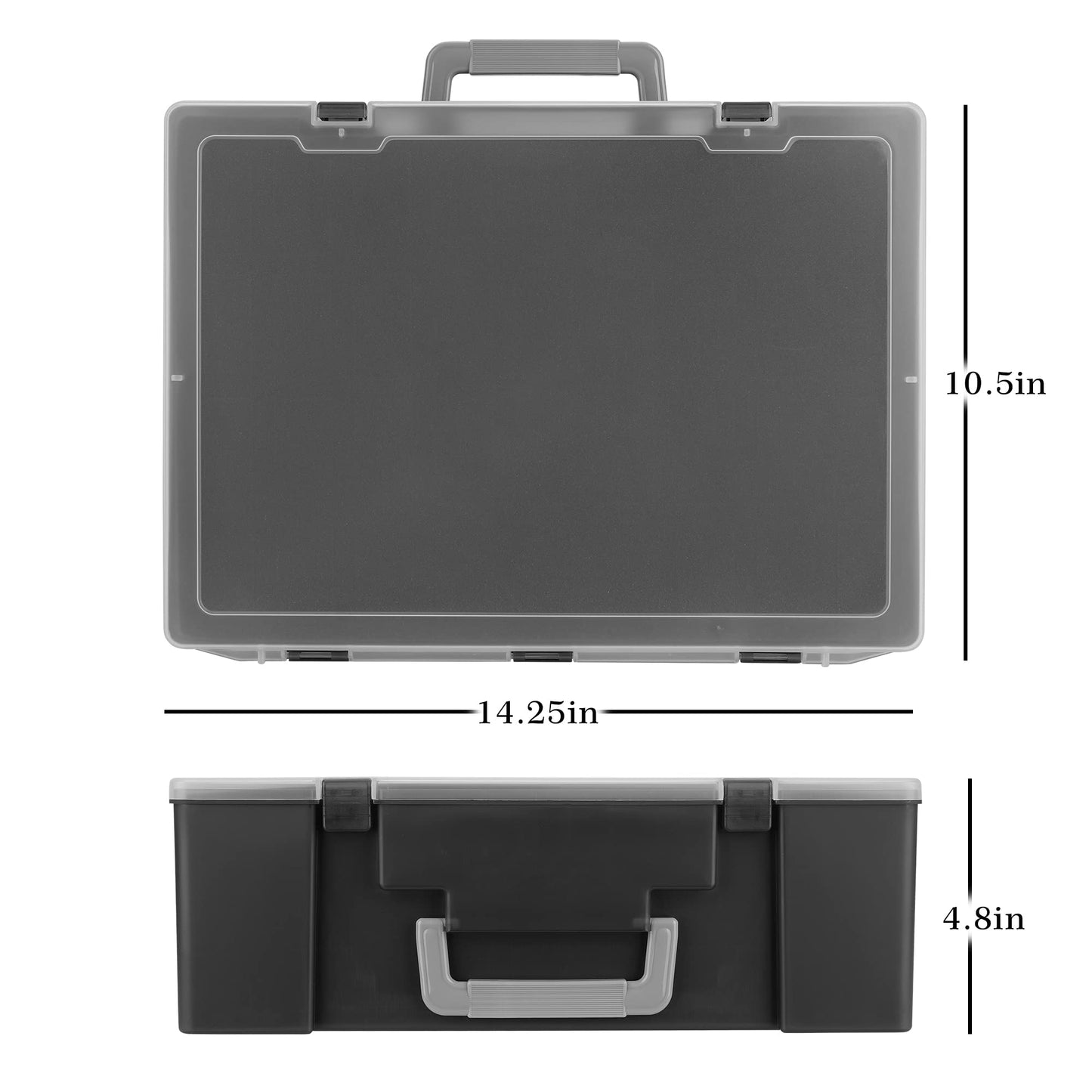 Brappo Miniature Storage Sturdy Carrying Figure Case -108 Slot Figurine Minature Carrying Case,Compatible with Warhammer 40k, Dungeons & Dragons and More.(Case Only)(Black)