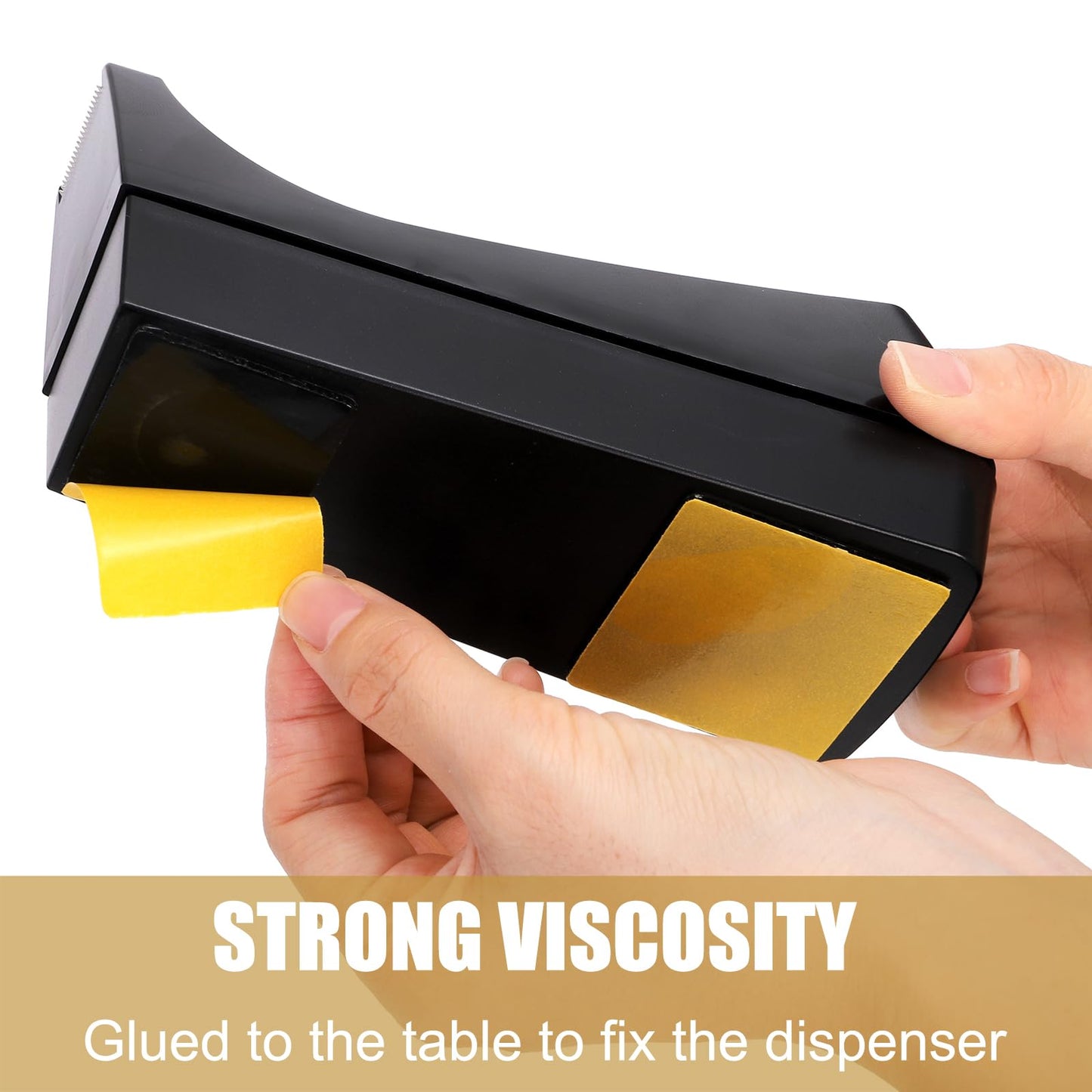 Suwimut 10 Pack Desktop Tape Dispenser, 1 Inch Core Tape Dispensers with 10 Rolls Invisible Tapes Refills, Non Skid Base Plastic Tapes Roll Dispenser Bulk for Desk Office Home School, 0.7 x 985 Inches
