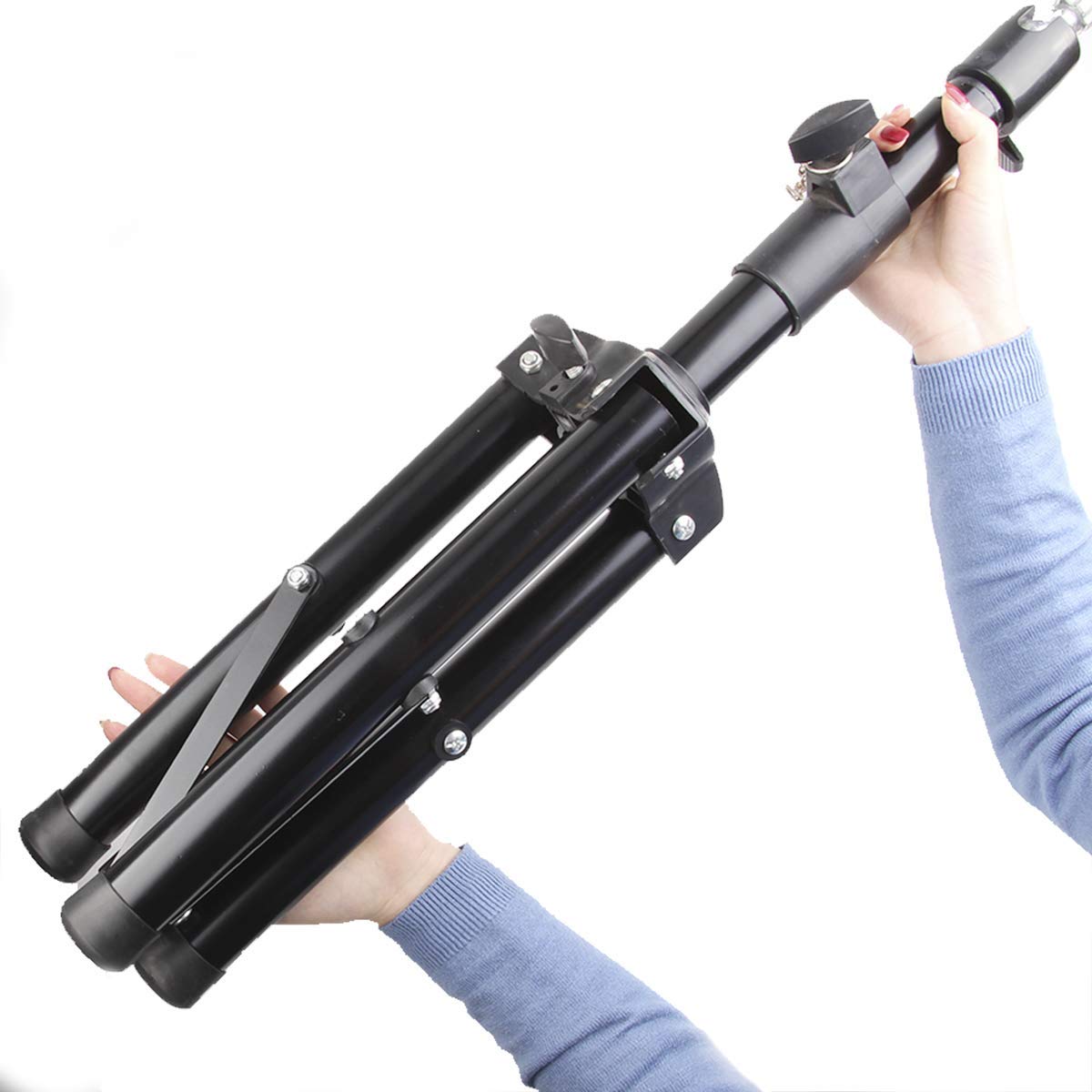 Alileader 55 Inch Heavy Duty Wig Stand Tripod With Tray Wig Head Stand for Styling Manequin Head Stand Wig Tripod StandPivot Point Mannequin Tripod (Mannequin Head Not Included)