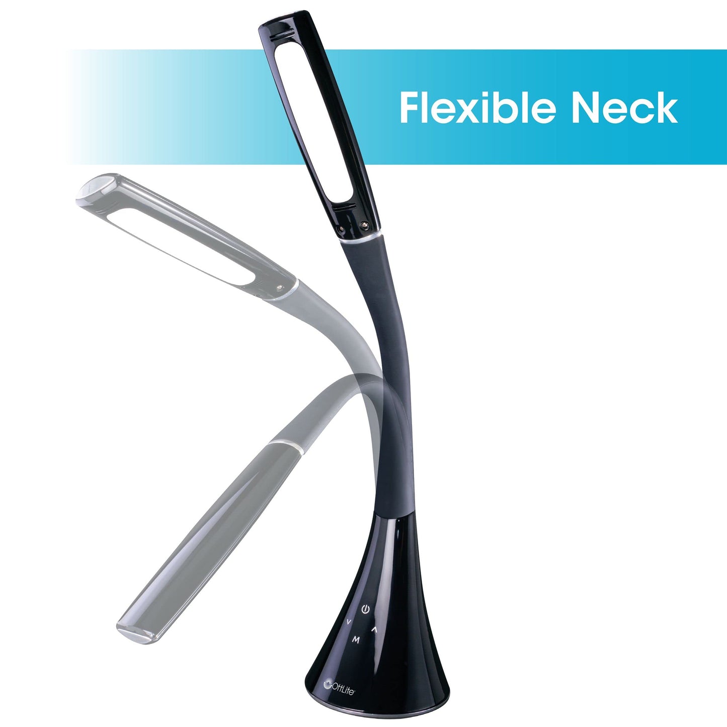 OttLite Swerve LED Desk Lamp with 3 Color Modes