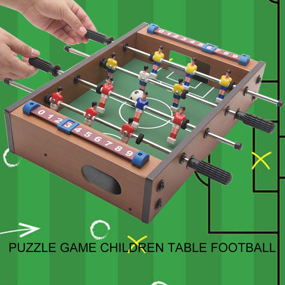 Saycker Table Foosball, Mini Football Table Soccer Tabletops Wood Football Table Top w/Footballs, Game Accessories for Adults Family Night Parties Entertainment