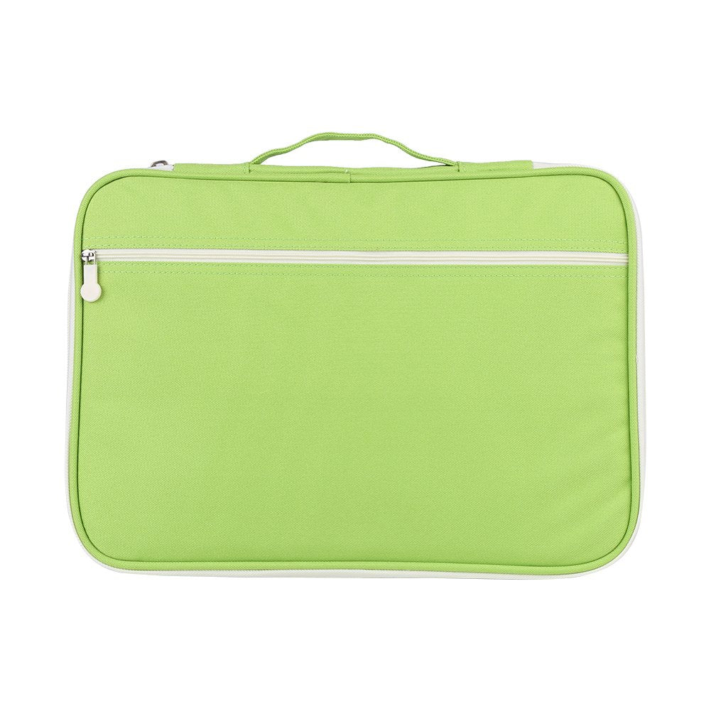 A4 Document Organizer Portable File Storage Bag with Secure Zipper Closure Multi Pocket Design for Office School Travel Home Daily Organization(Grass Green)