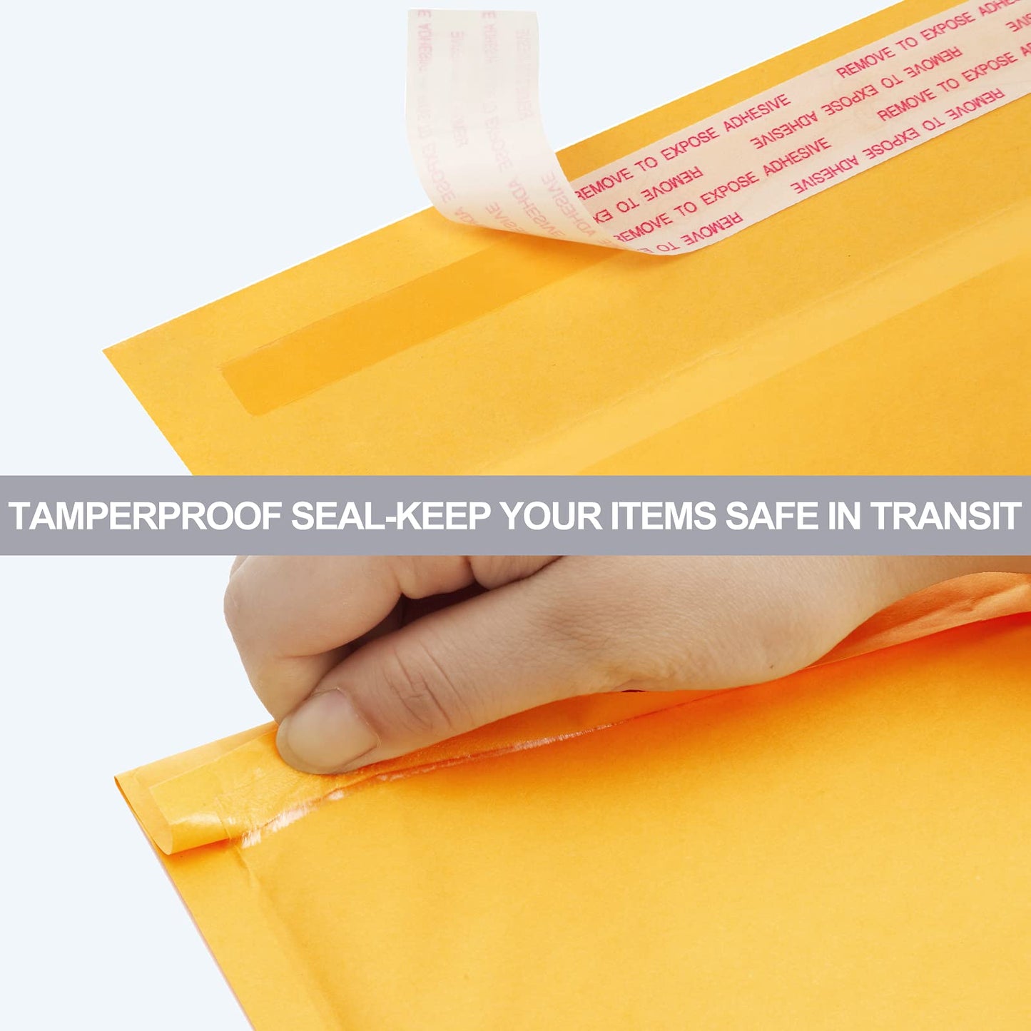 UCGOU Bubble Mailers 4x8 Inch Yellow 100 Pack Usable Size 4x7 Inch Kraft Padded Envelopes Small Business Mailing Packages Opaque Self Seal Boutique Shipping Bags Shipping Trading Card Bubble Mailer