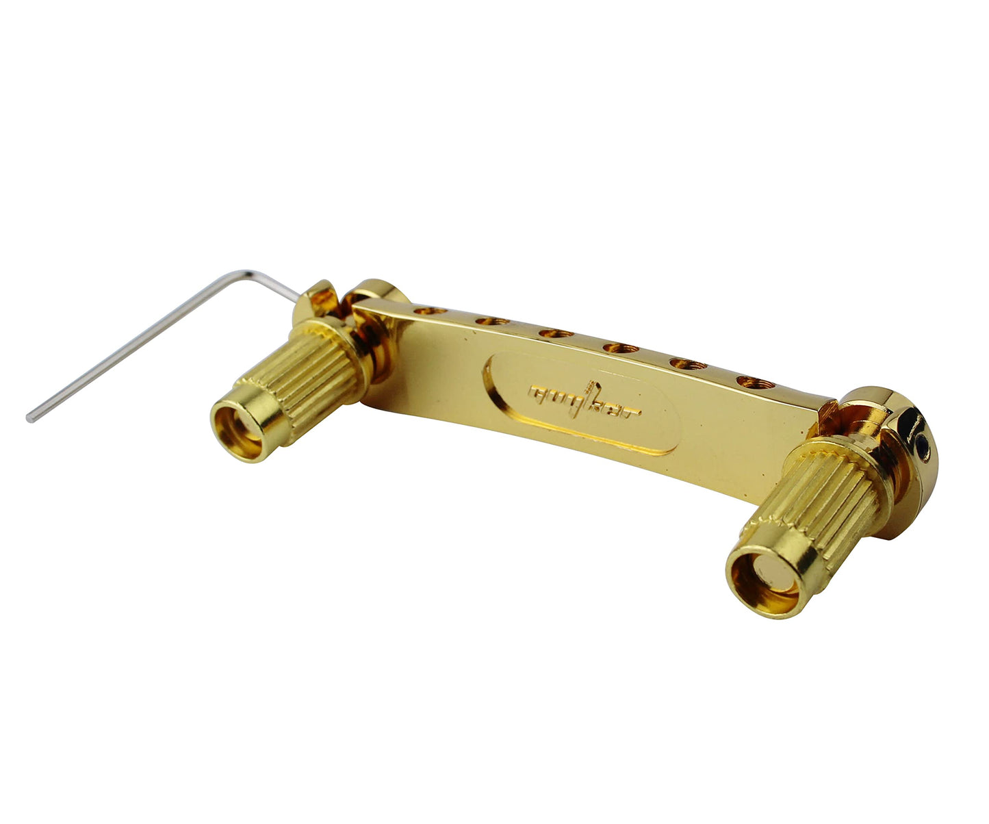 Guyker Guitar Tune-O-Matic Bridge and Stop Bar Tailpiece Combo Replacement Compatible with LP SG EPI 6 String Electric Guitar(GS001 + GM005, gold)