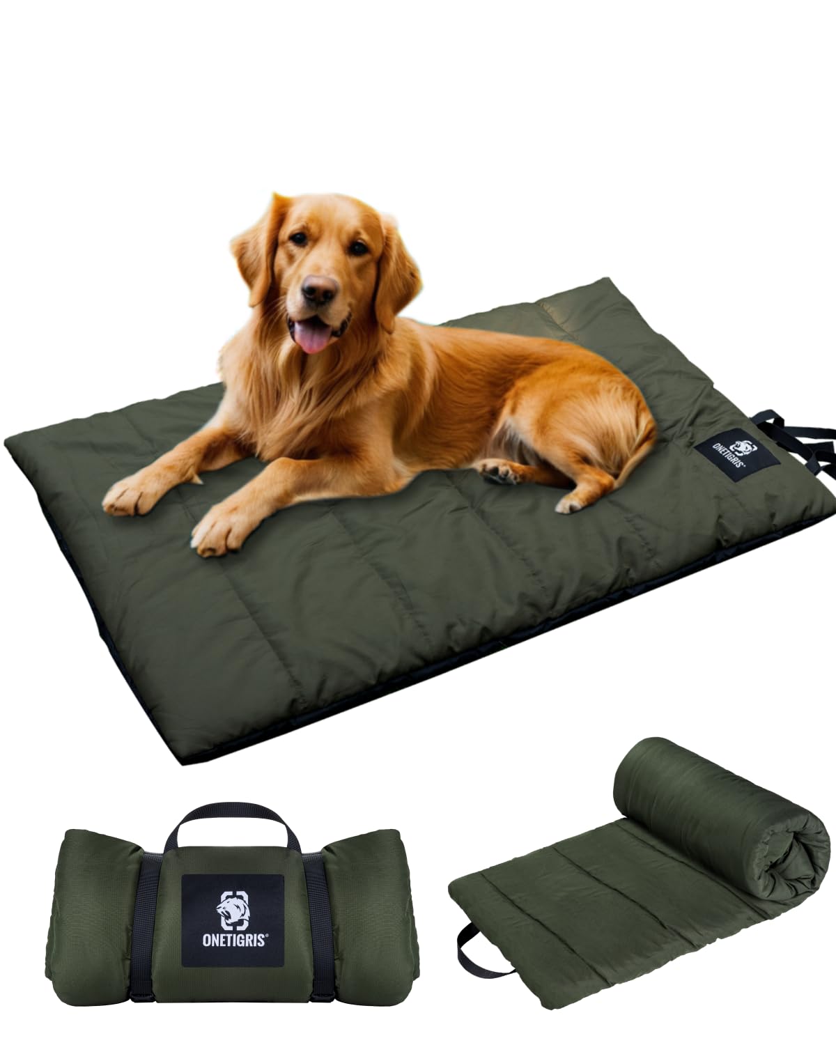 OneTigris Large Dog Bed Washable Matteress Anti Slip Cushion for Pets Sleeping, 3.6ft by 2.2ft Water-Resistant Pet Bed for Indoor Outdoor (Medium)