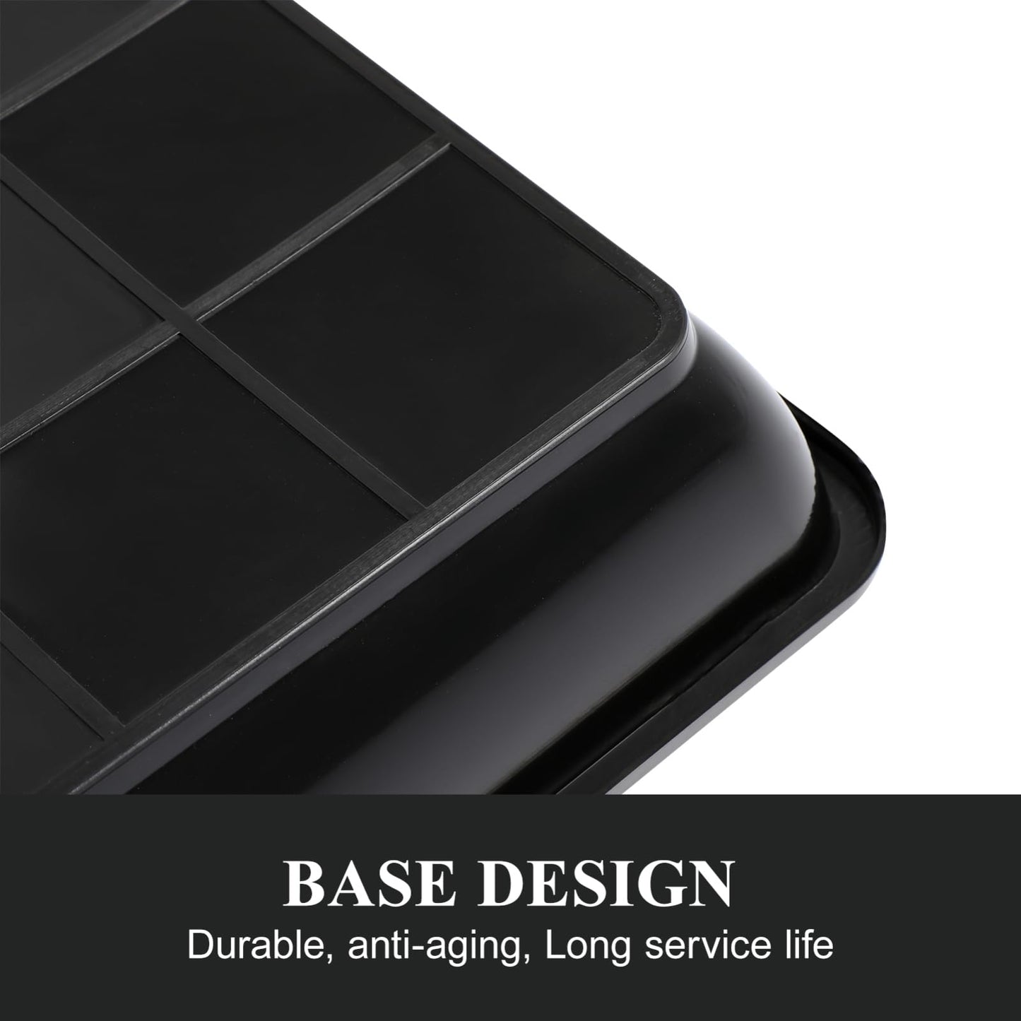 BESTonZON 2Pcs 16 Inch Square Plant Saucer Trays Heavy Duty Plastic Drip Trays for Indoor and Outdoor Pots