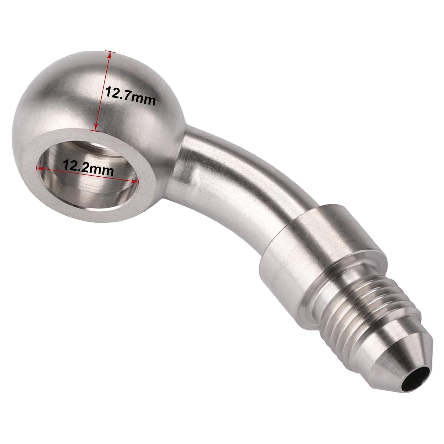 Podavelle 3AN Male to 12mm M12 Banjo 45 Degree Stainless Steel Brake Hose Fitting Adapter
