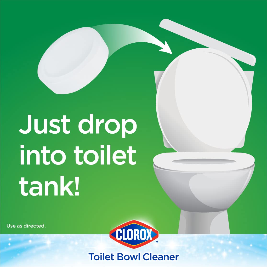 Clorox Automatic Toilet Bowl Cleaner with Bleach, 100 g, Multi-Pack of 12