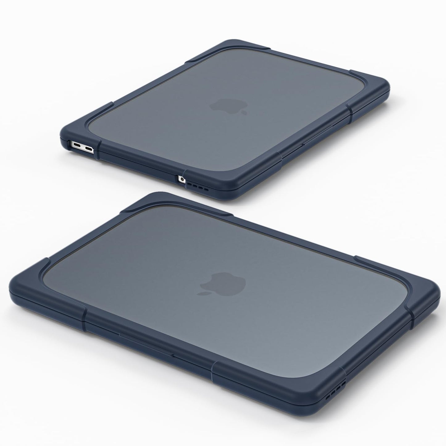 Batianda Heavy Duty Case for MacBook Neo 13 inch 2026 Release Model A3404 A18 Pro Chip, Ergonomic Foldable Kickstand (Holds 22lbs) Matte Translucent Shockproof Cover, Indigo