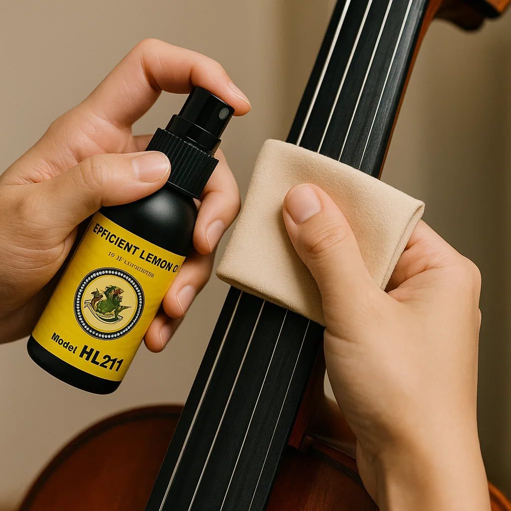 9Pcs Guitar Cleaning Care Maintenance Kit with String Cleaner, Polish, Fretboard Lemon Oil, Anti-Rust, String Winder, Cleaning Cloth | Guitar & Bass Tools Accessories | Musician Gift for Guitar Player