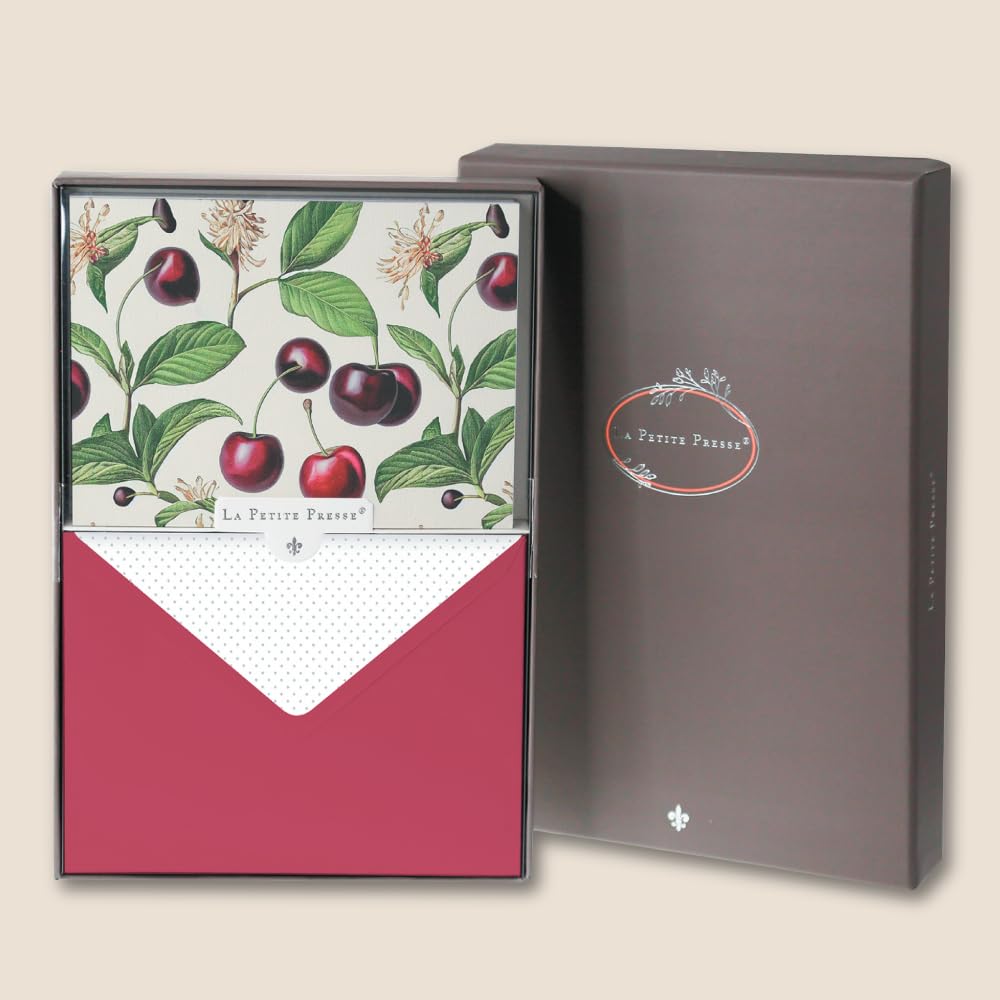 Magnolia Designer Cards by Graphique Luxe Collection, Silver Foil Embossed Stationery Boxed Set, 10 Blank Cards with 11 Envelopes, All Occasion Greetings, 5.25" x 3.8"