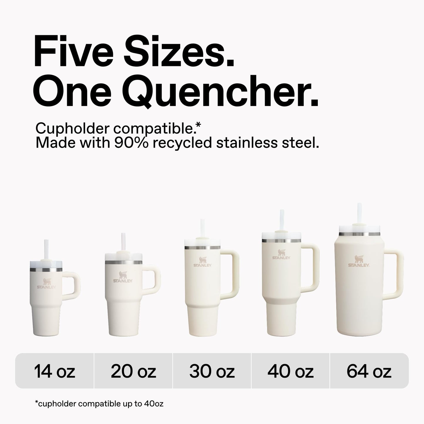 STANLEY Quencher H2.0 Tumbler with Handle and Straw 40 oz | Flowstate 3-Position Lid | Cup Holder Compatible for Travel | Insulated Stainless Steel Cup | BPA-Free | Dew Drop