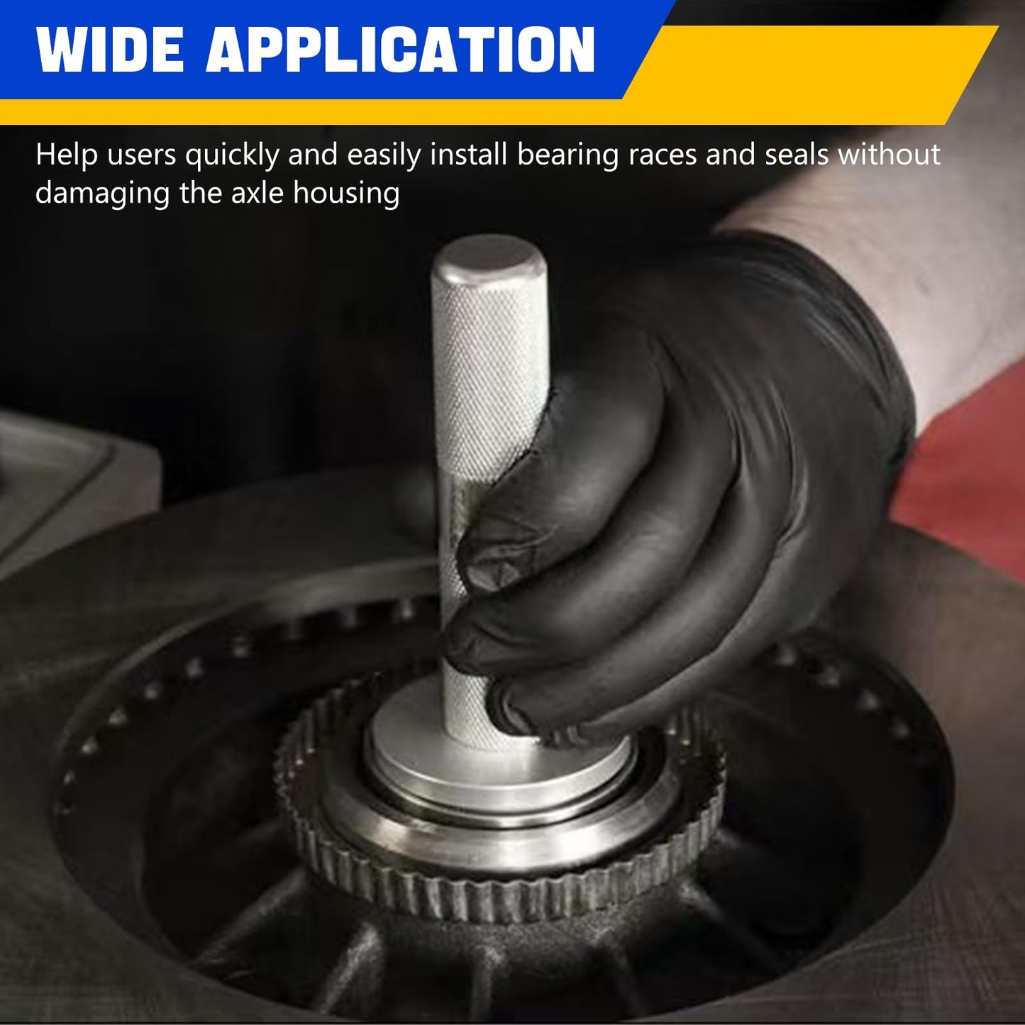 DASBET Axle Bushing Bearing Race & Seal Install Master Tool Set - Aluminum 10pcs Kit With 1 Driver 9 Discs for Bearing Installation