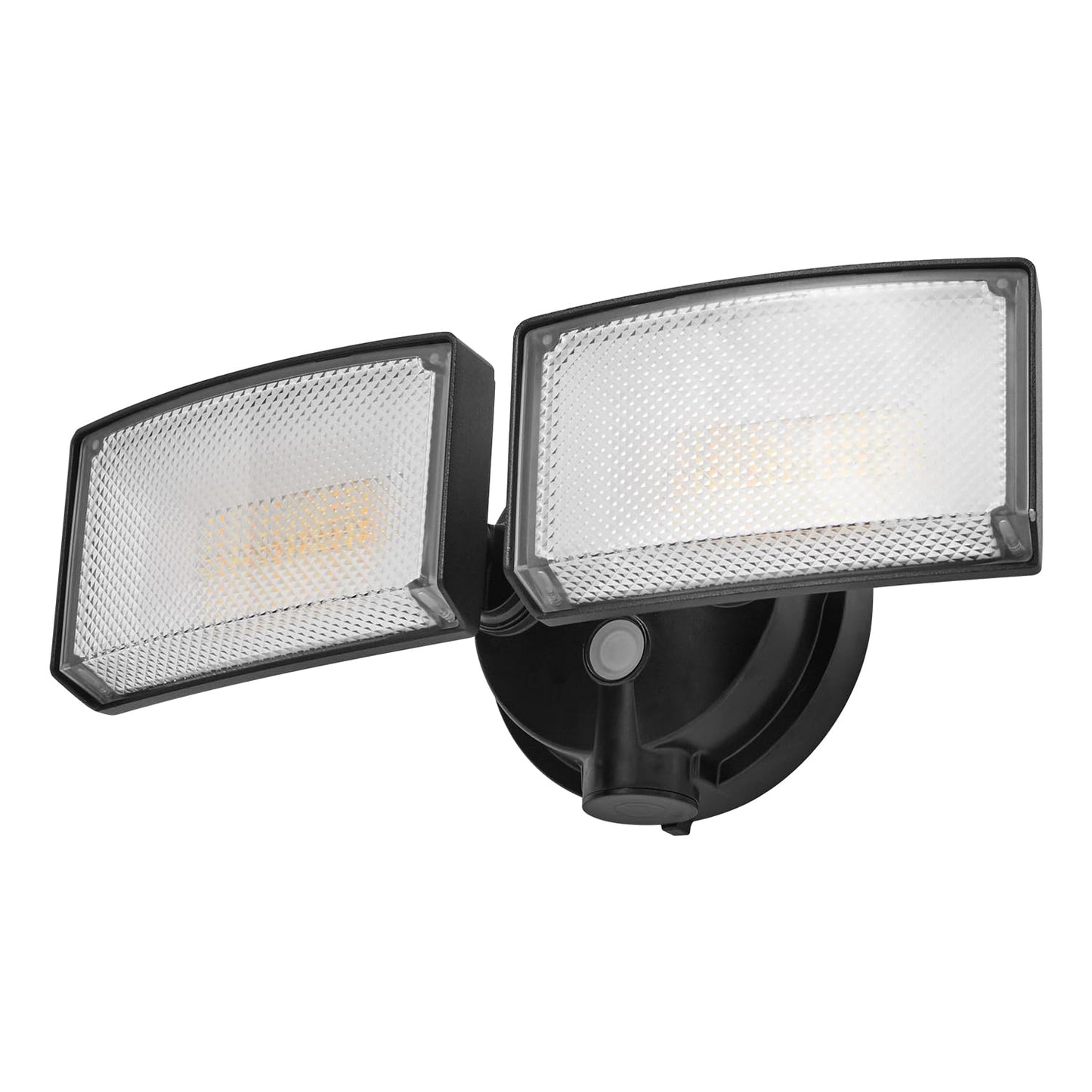 CELAVY 30W 3000 Lumen LED Dual-Head Flood Light Outdoor, Metal Exterior Metal Security Lights, 3000K/5000K Light, IP65 Waterproof Wall/Eave Mount Flood Light for Garage, Patio, Yard (Black)