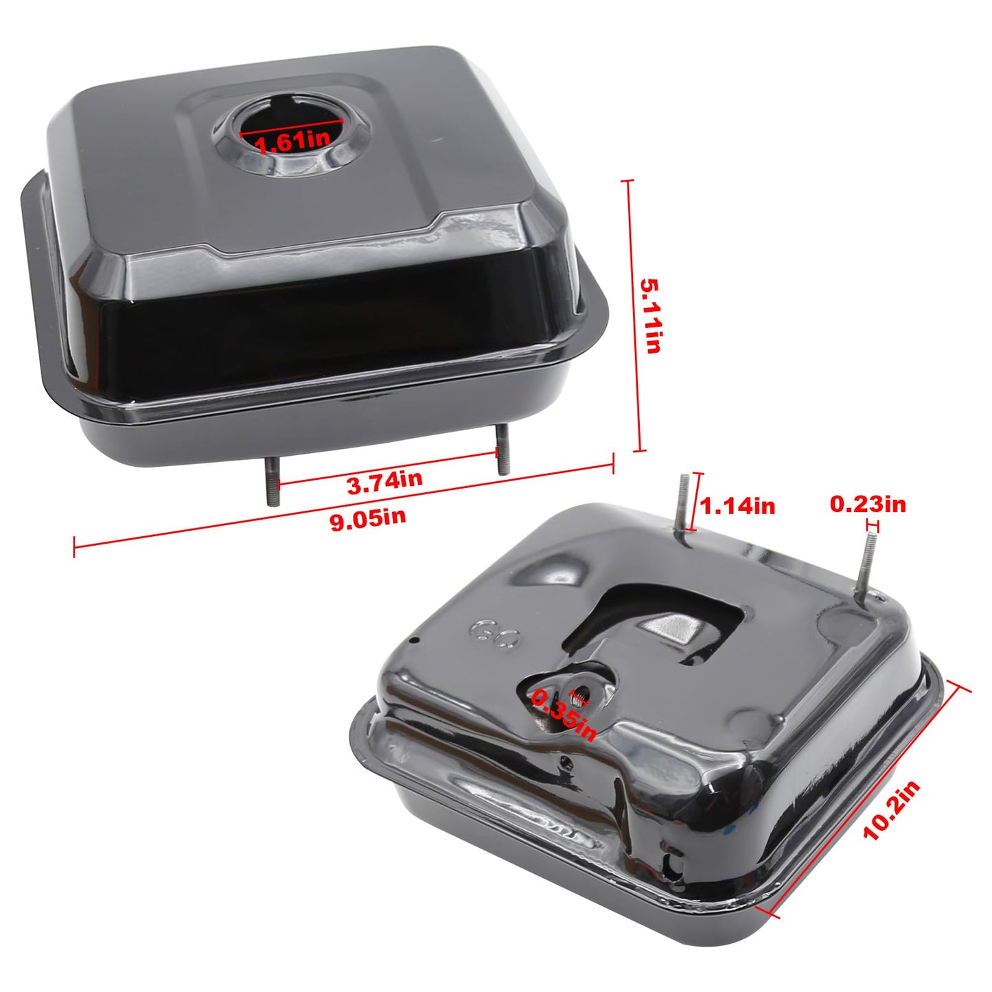 Vkinman Gas Fuel Tank Replacement for Honda GX200 GX160 GX140 Go-Kart Predator Engine Baja Warrior Heat 196CC MB165 MB200 Mini Bike 5.5HP 6.5HP Engine 17510-ZE1-020ZA