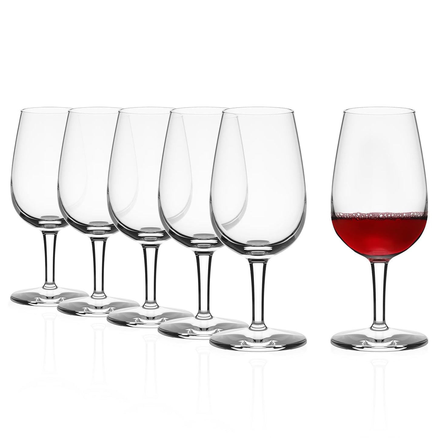 Stölzle Lausitz Set of 6 Wine Tasting Glasses (I.N.A.O.). Dishwasher Safe Luxury Wine Glasses (6.75 Fl oz). Durable Red or White Wine Glasses Set of 6 - Genuine Stölzle Wine Glass Set