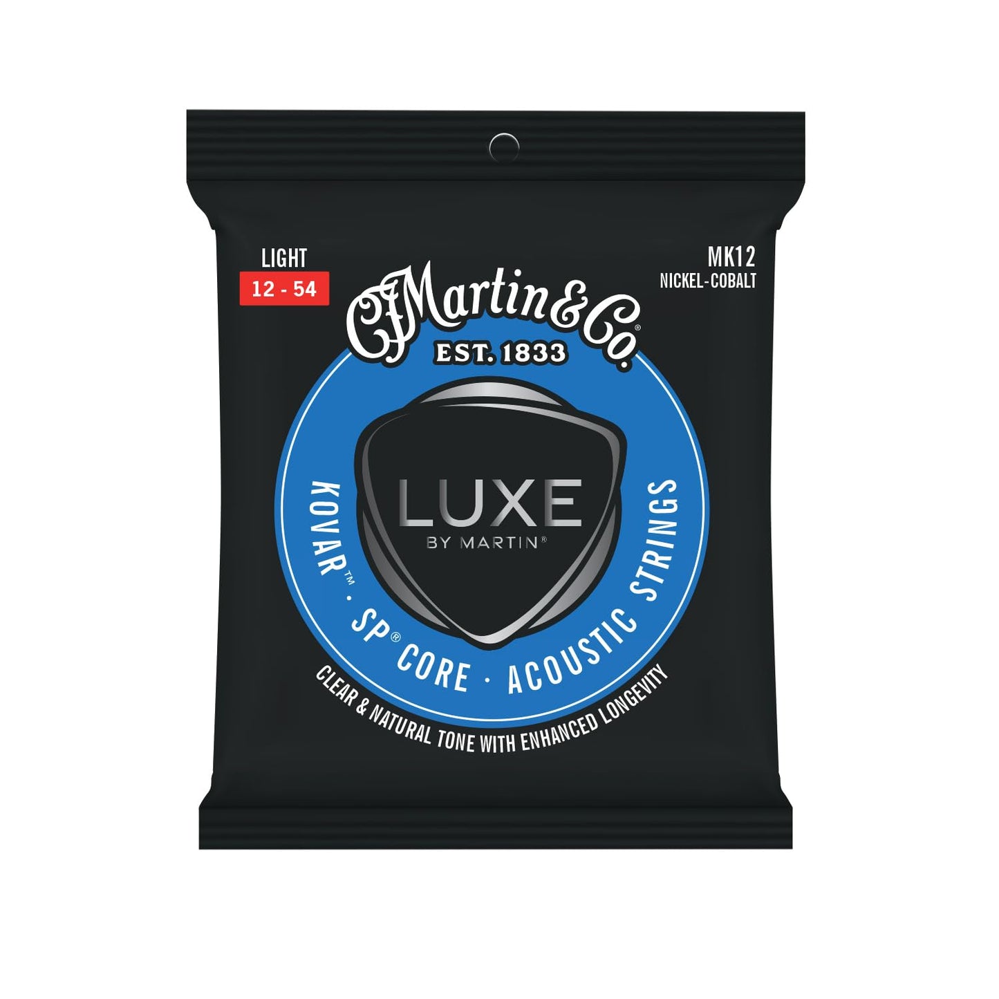 Luxe by Martin Kovar Acoustic Guitar Strings, Light Nickel-Cobalt Alloy