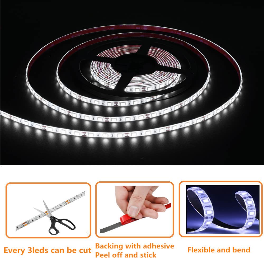 Vbakor RV Awning Led Lights,12V 20FT Camper Awning Lights for Camper Motorhome Travel Trailer Concession Stands Food Trucks, Waterproof RV Exterior Underglow Light Strip for Party BBQ