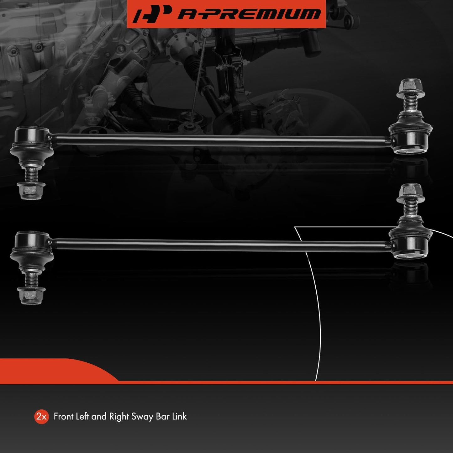 A-Premium 2 x Front Sway Bar Links Stabilizer Bar Links, Compatible with Kia Sorento 2014-2015, Sedona 2015-2021, Carnival & Hyundai Santa Fe 2013-2019, Nexo 2019-2024, Santa Fe Sport XL