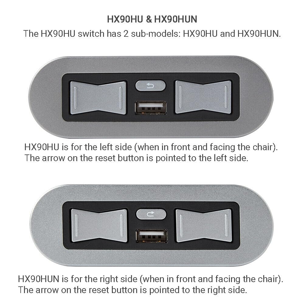 AMPSTOE New Power Recliner Lift Chair Emomo 5 Pin Hand Control Model HX90HU Replacement with USB