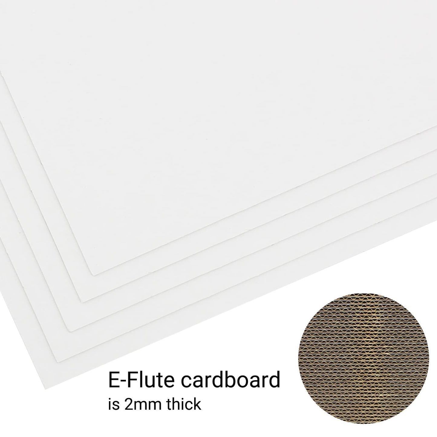 zmybcpack 50 Pack White Corrugated Cardboard Sheets 11x17 Inch, Flat Packaging Inserts Pads Divider Sheets Filler Insert Sheet Pads for Packing, Mailing, Crafts
