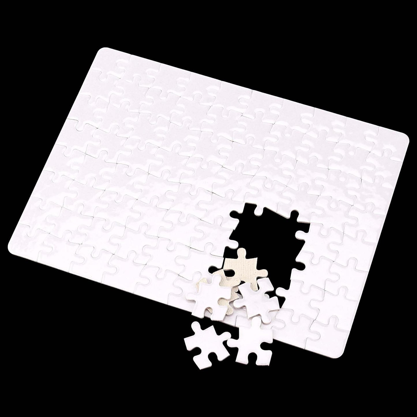 JAPCHET 40 Sets 7.9 x 5.8 Inches Sublimation Puzzle Blanks, 3200 Pieces White Blank Sublimation Jigsaw Puzzles, DIY Custom Puzzle for Heat Press Thermal Transfer, Printing and Craft