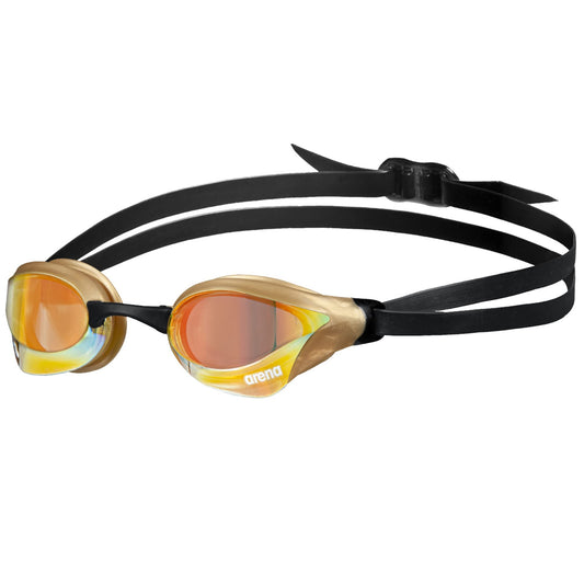 ARENA Cobra Core Swipe Mirror Unisex Adult Swimming Goggles with Curved Mirror Lenses, Anti-Fogging, UV Protection, 5 Interchangeable Nose Bridges