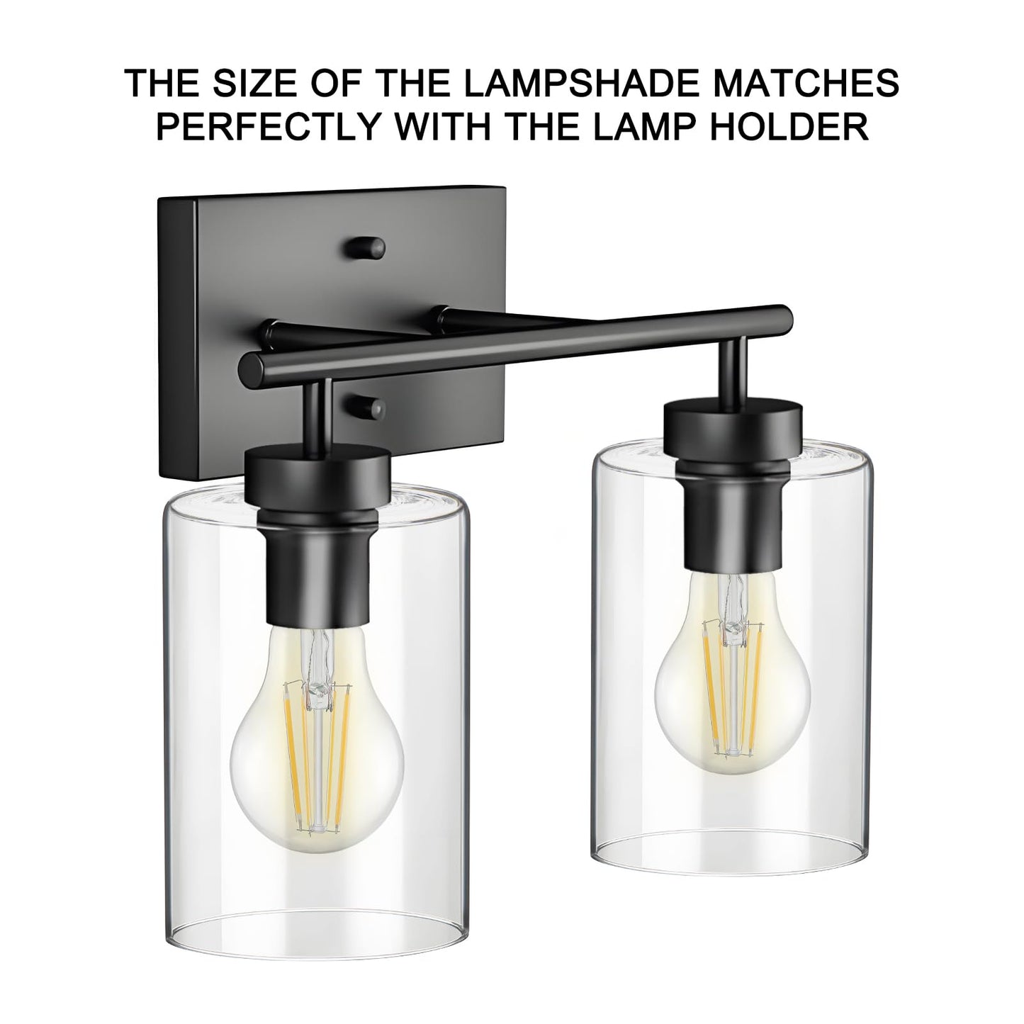 LAMP YU Clear Cylinder Glass Lamp Shade Replacement Globe, 6 Pack Clear Glass Shade Covers Replacements, 5.5in Height, 3.9in Diameter, 1.65in Fitter