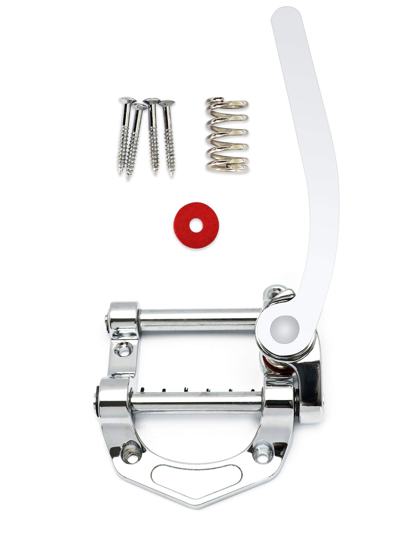 Metallor Guitar Tremolo Bridge Vibrato Tailpiece Compatible with SG LP Tele Style Flat Top Electric Guitar Chrome.