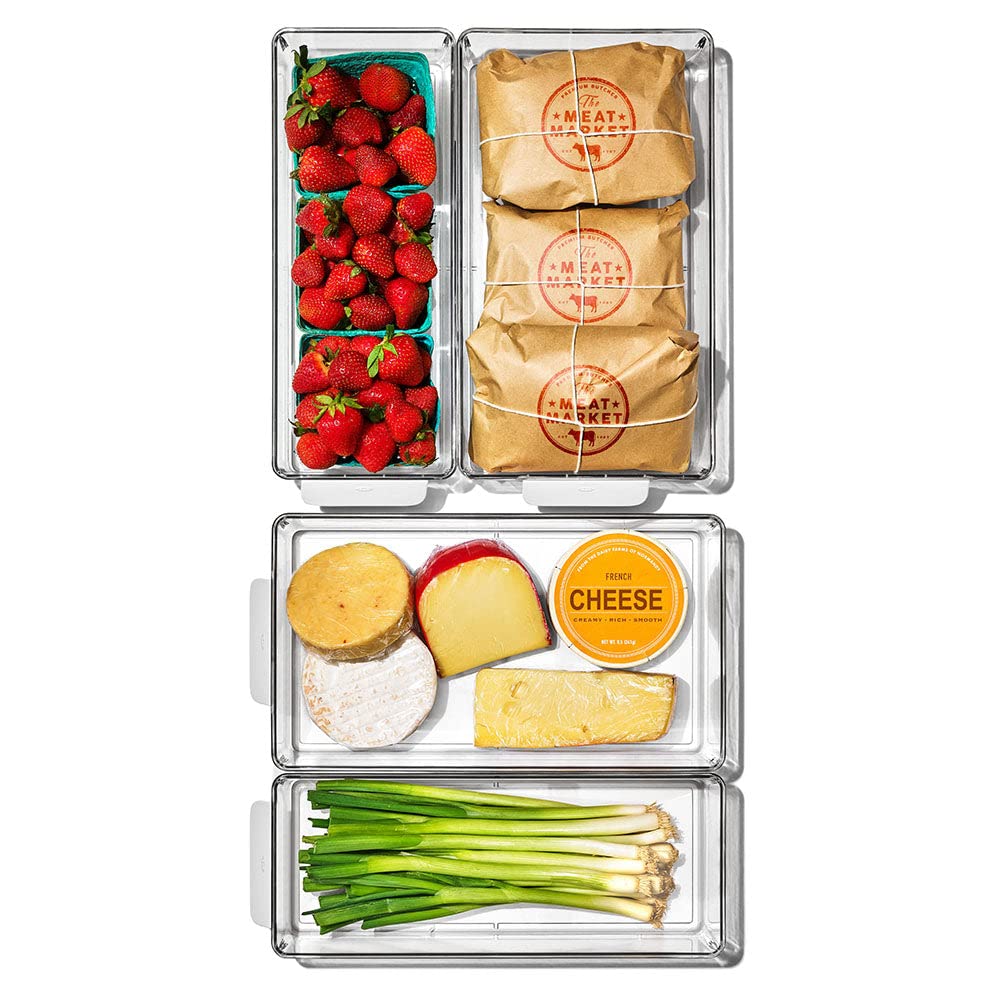 OXO Good Grips 4-Piece Fridge Storage Bin Starter Set