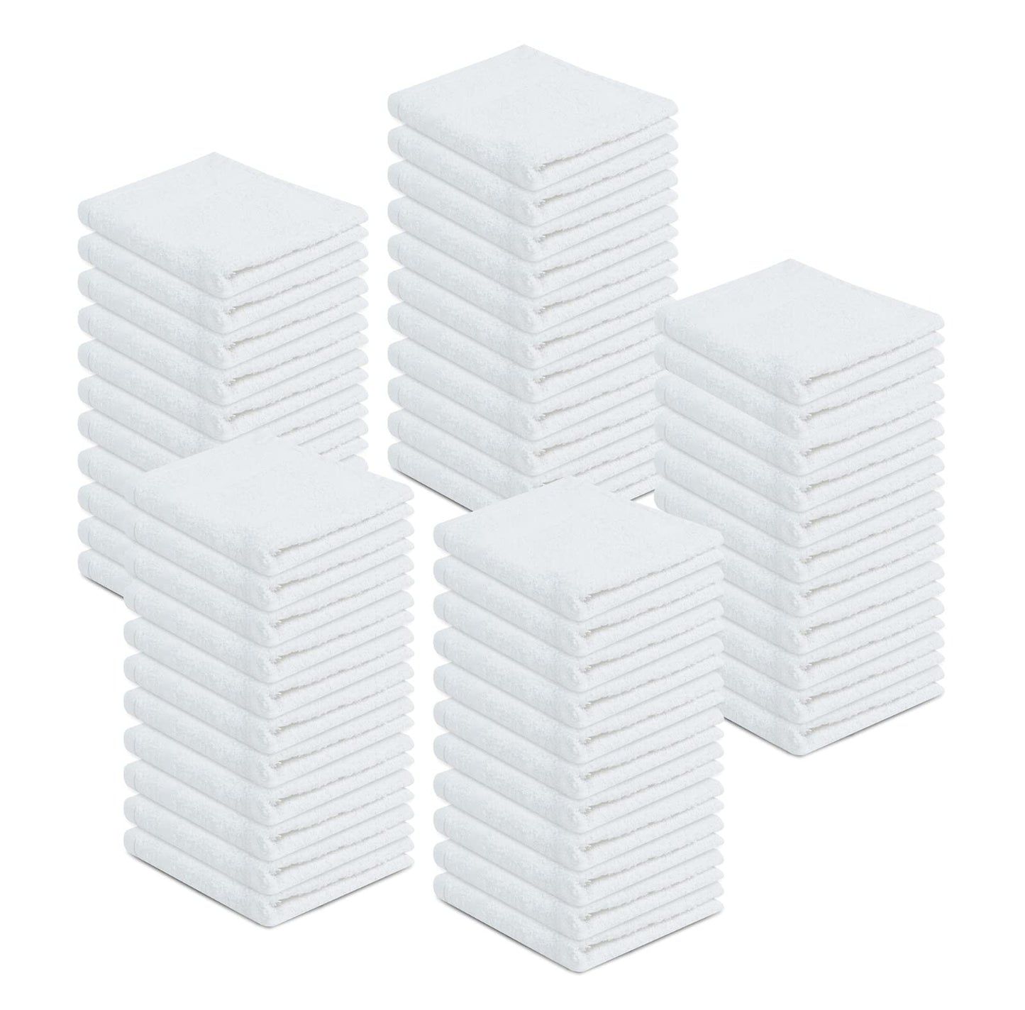 ZUPERIA 100% Cotton Terry Towels Cleaning Cloths,Multipurpose, Highly Absorbent, Reusable Cotton Rags, White Bar Towels & Cleaning Rags for Everyday Usage (White, 12 x 12)
