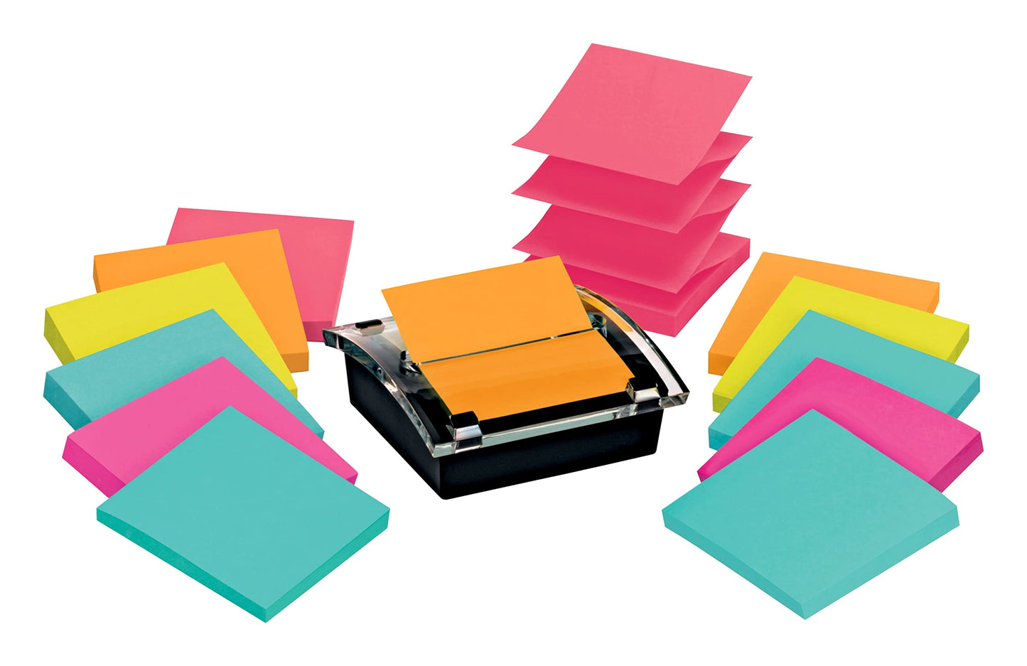 Post-It Notes Dispenser for 3" x 3" Sticky Notes, Includes 12 Pads Super Sticky Notes