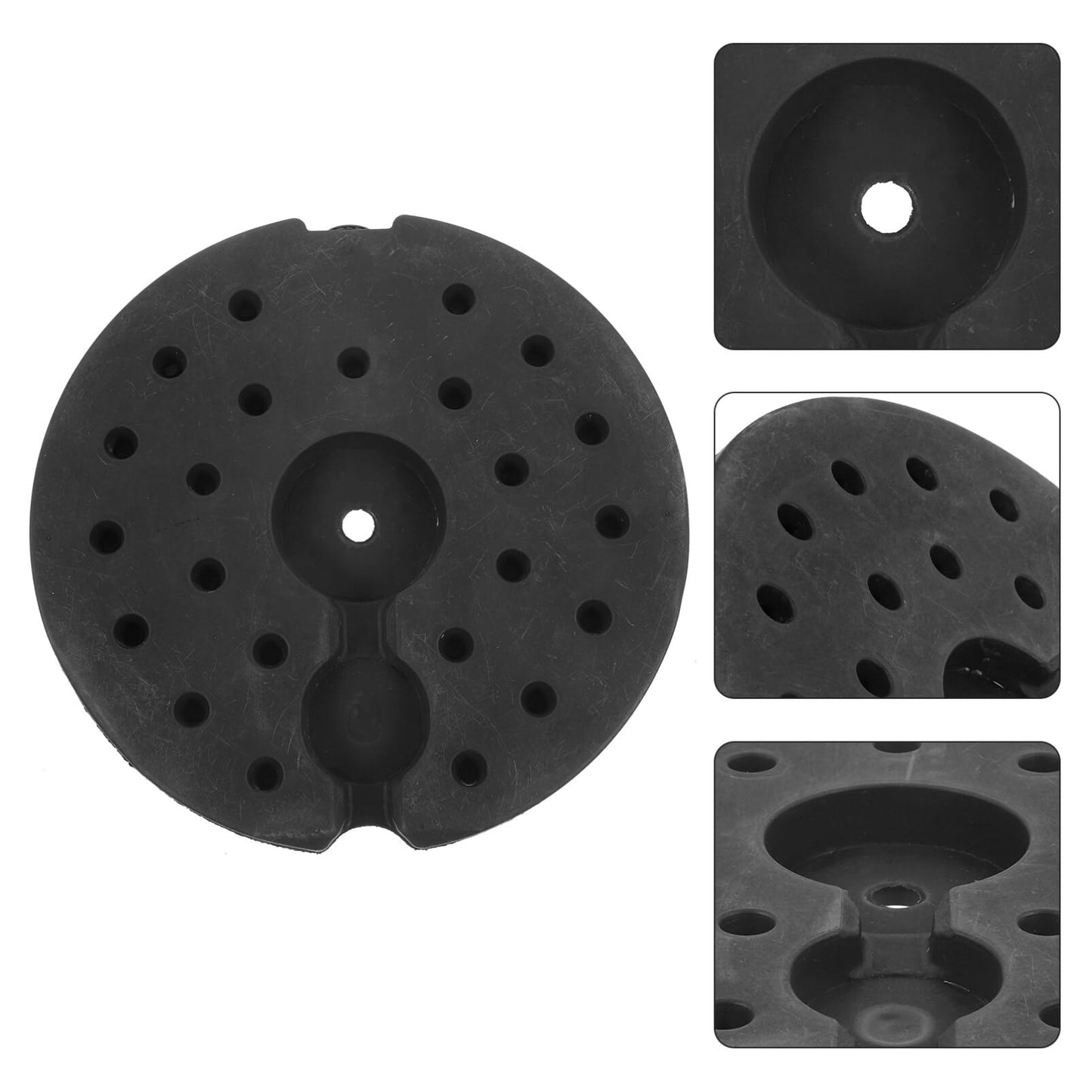 MAGICLULU Lamp Base Counterweight Round Iron Desk Lamp Weight Replacement Floor Loader Base for Bedroom Black 23.3cm