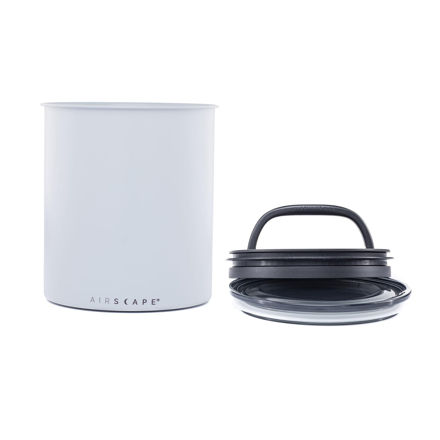 Airscape Coffee Storage Canister (2.2 lb Dry Beans) - Extra Large Kilo Size Food Container, Patented Airtight Lid with Two Way Valve Pushes Air Out to Preserve Food Freshness (Matte Gray)