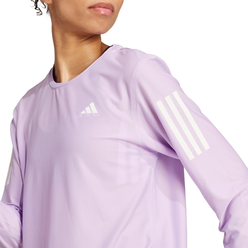 adidas Women's Own The Run Long Sleeve T-Shirt, Powder Plum, X-Large
